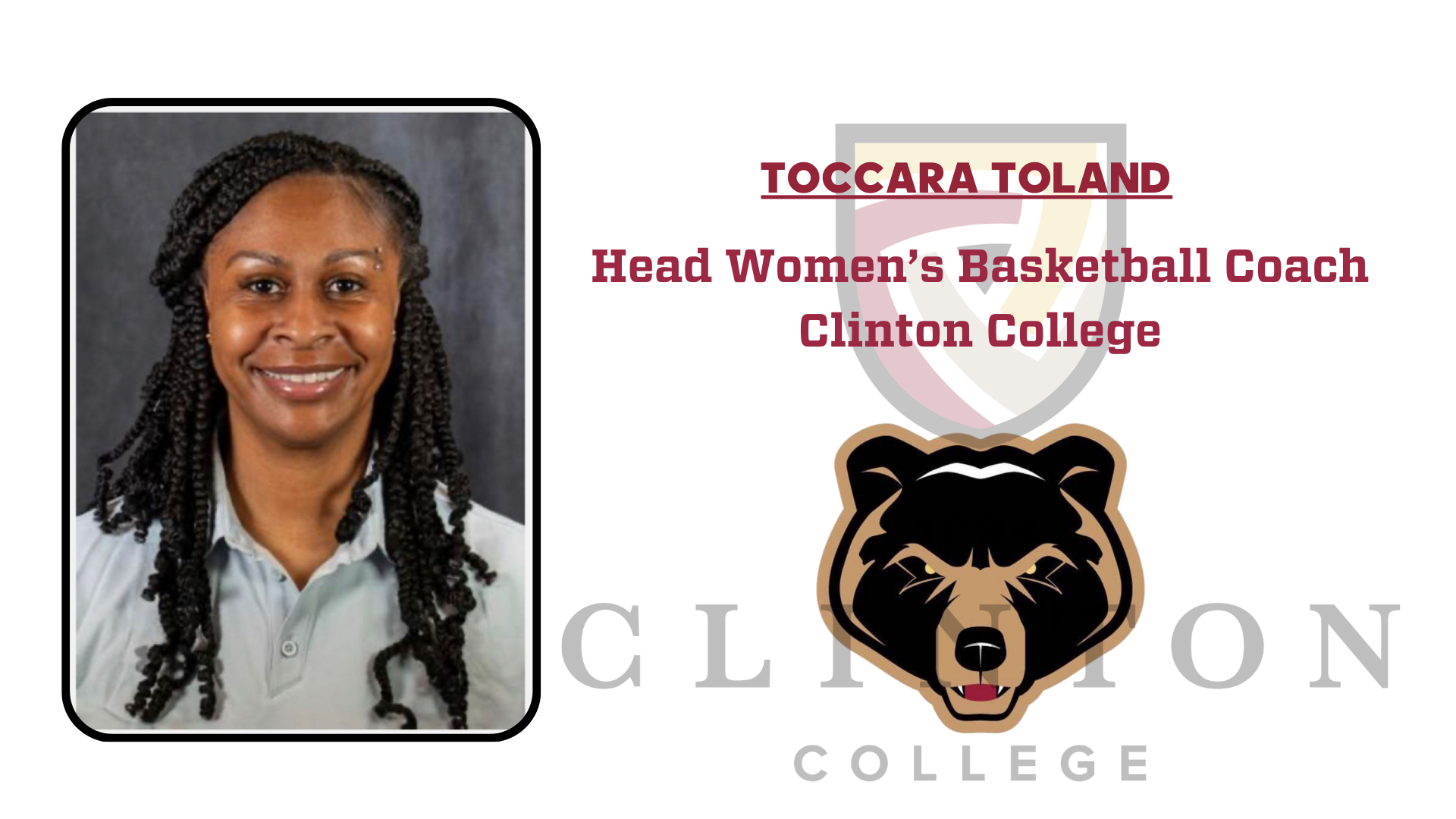 Toland Named Clinton Head Women's Basketball Coach